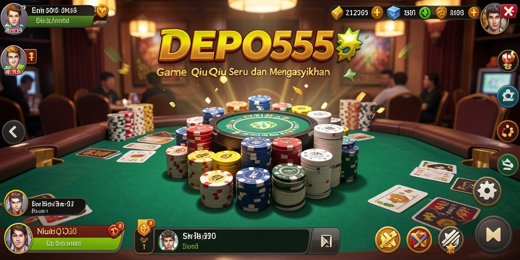 Tampilan gameplay DEPO555 yang menegangkan saat bermain QiuQiu.