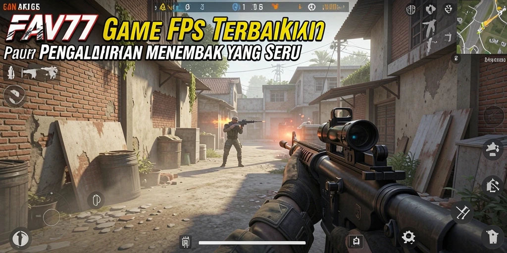 Screenshot utama FAV77 menampilkan aksi pertempuran yang intens dan mendebarkan.