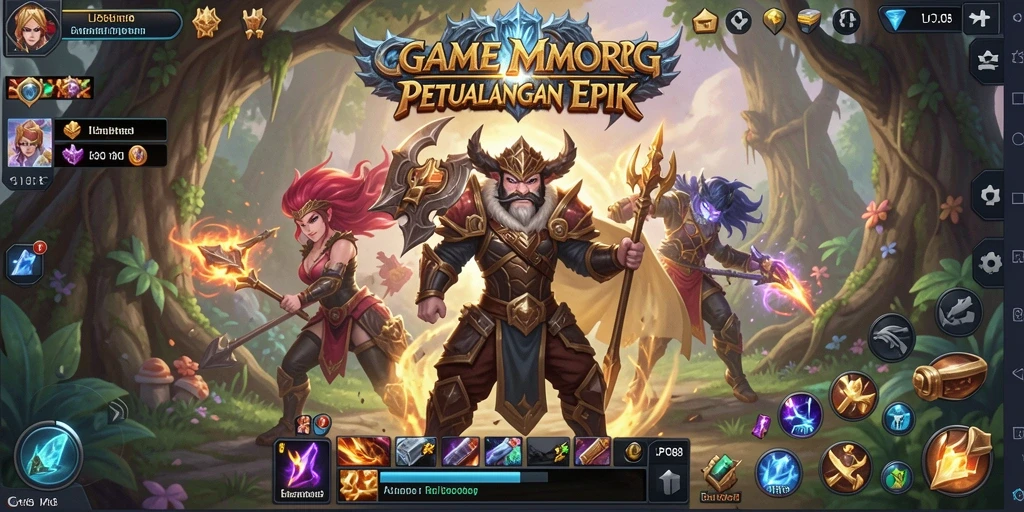 Tampilan gameplay mengesankan dalam dunia MMORPG LPO88.