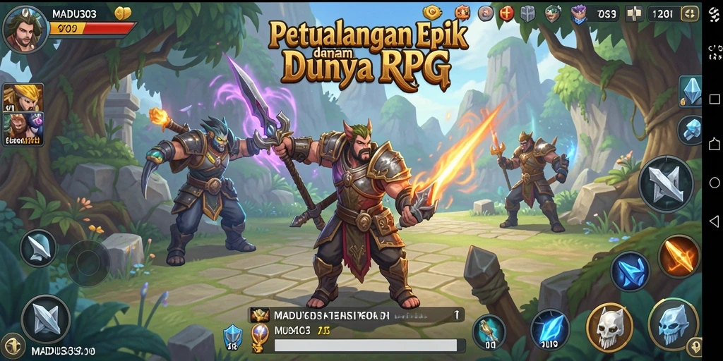 Tampilan gameplay RPG yang seru dan mendebarkan.