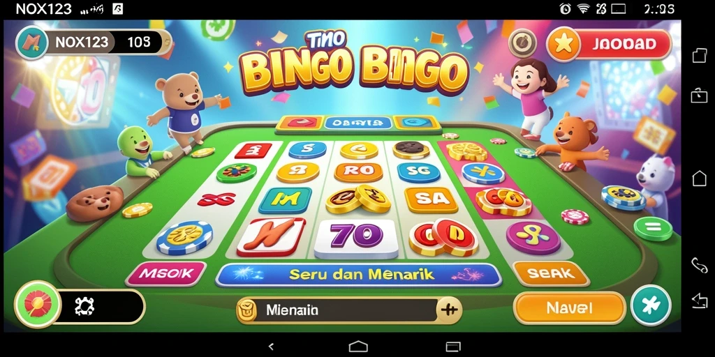 Tampilan gameplay Bingo yang menarik dan seru di NOX123.
