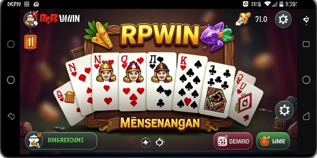 Screenshot utama RPWIN menampilkan gameplay menarik Domino.