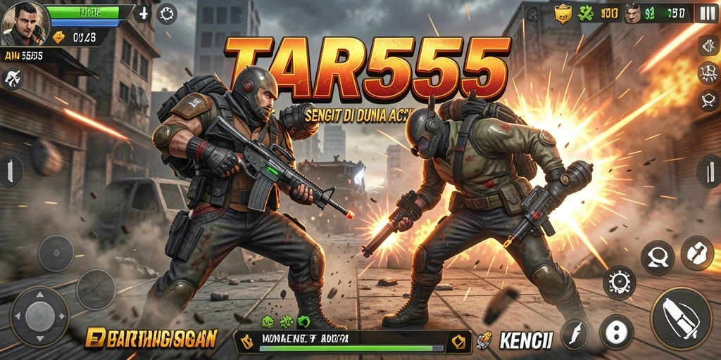 TAR555 menampilkan gameplay action yang menegangkan dan seru.